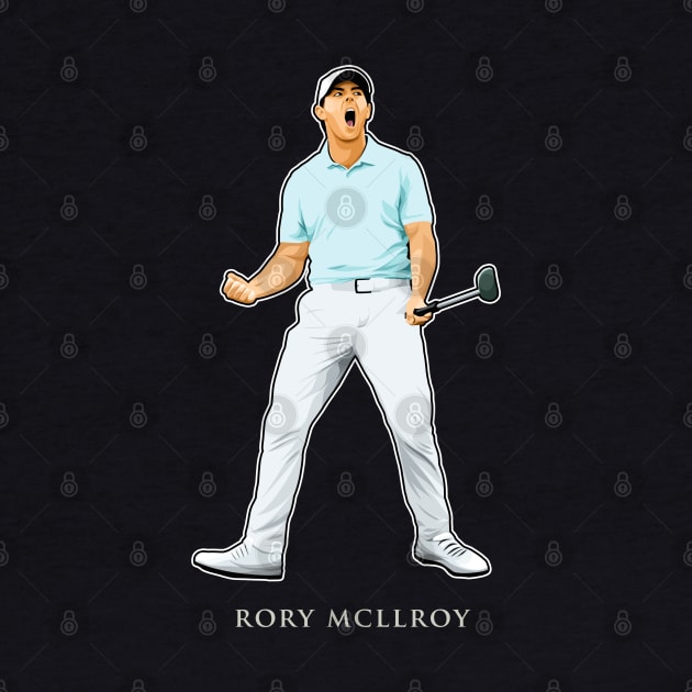 Rory McIlroy Golf Celebrate by RunAndGow